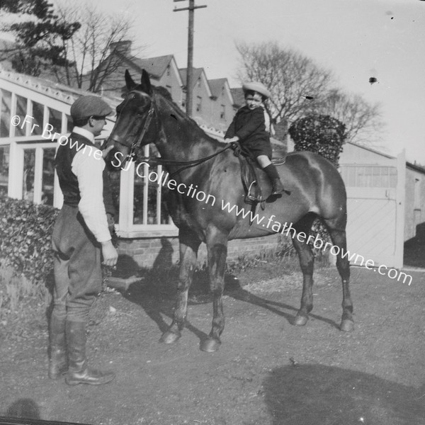 CLIFFORD BROWNE AS YOUNGSTER ON HORSE